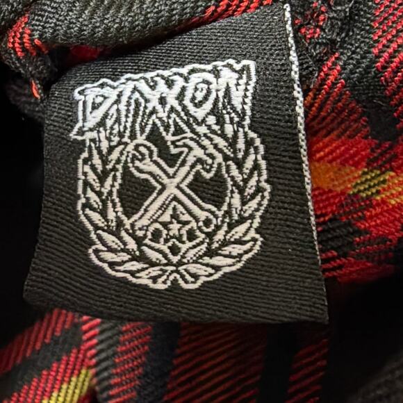 Dixxon X Meshuggah Immutable Flannel Shirt DFC Youth SZ M Black Red Orange NWOT - Picture 4 of 9